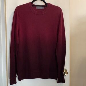 Vince red cashmere blend ombré sweater